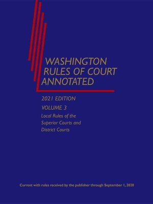 cover image of Washington Rules of Court Annotated